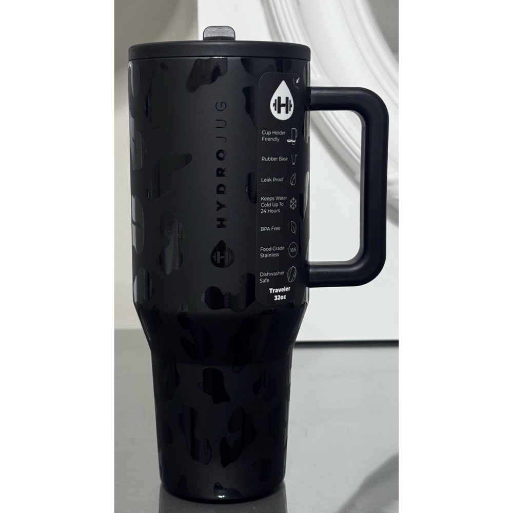 HydroJug 32oz Traveler, BLACK‎ LEOPARD
